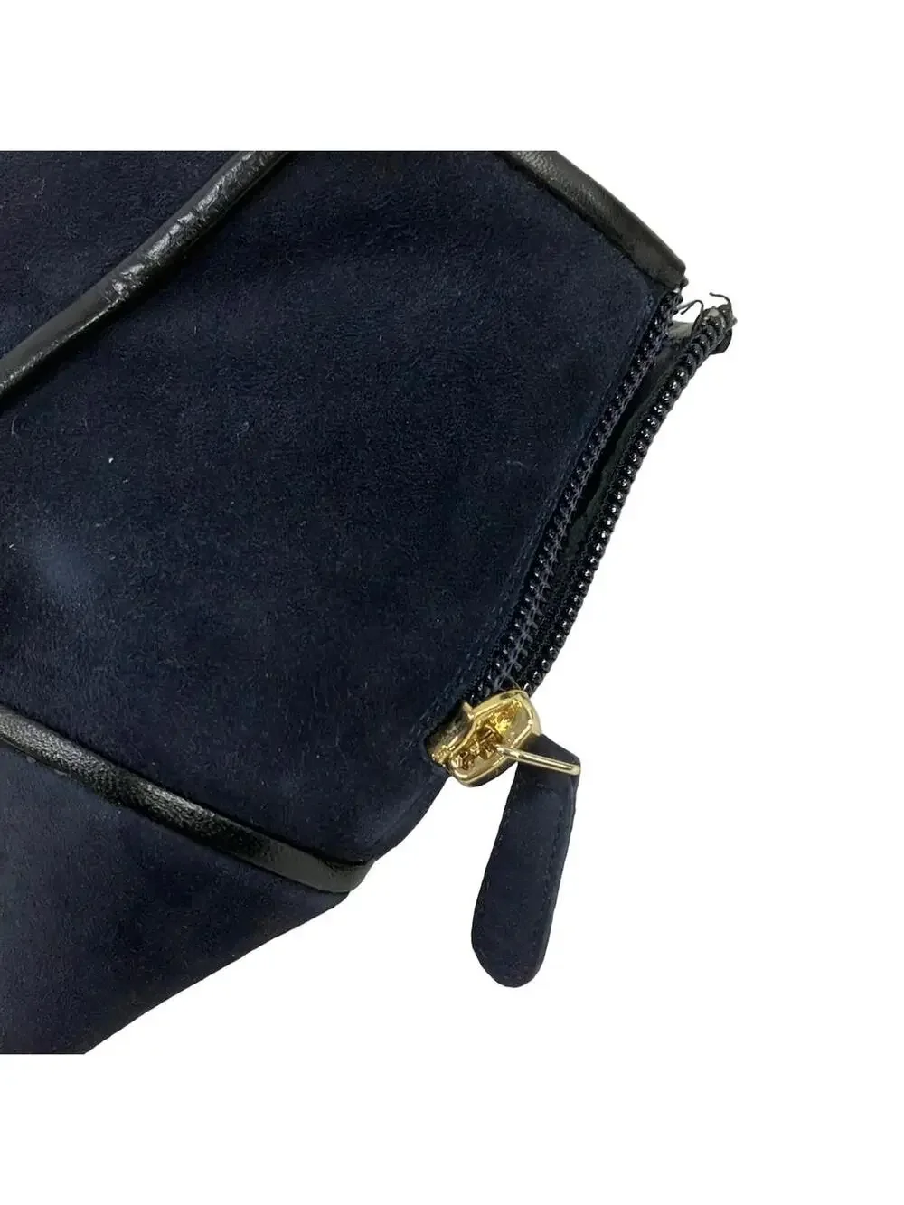 Chanel Dark Navy Black Suede Leather #282320C66B